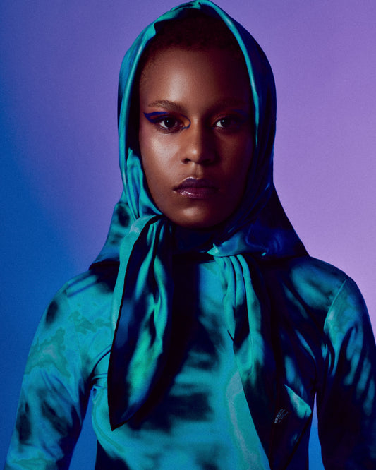 Blue Antares Silk Scarf